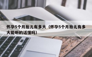 怀孕5个月胎儿有多大（怀孕5个月胎儿有多大能听的话懂吗）