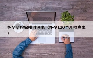 怀孕孕检安排时间表（怀孕110个月检查表）