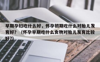 早期孕妇吃什么好，怀孕初期吃什么对胎儿发育好？（怀孕早期吃什么食物对胎儿发育比较好?）