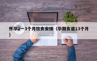 怀孕2一3个月饮食安排（孕期食谱13个月）