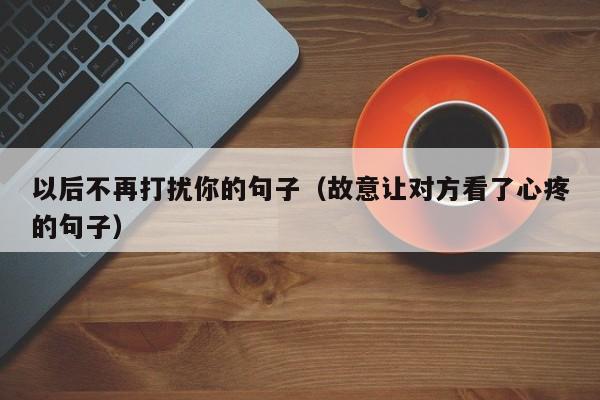 以后不再打扰你的句子（故意让对方看了心疼的句子）-第1张图片-鲸幼网